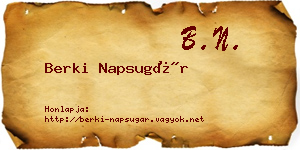 Berki Napsugár névjegykártya
